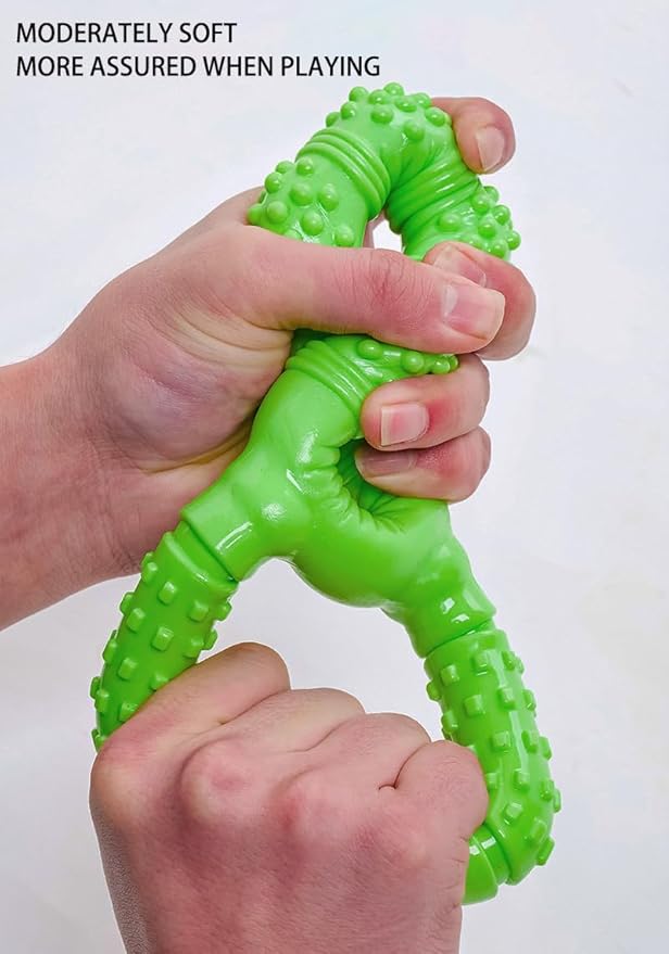 Tug of War Dog Toy, Interactive Dog Pull Toys, Adult and Puppy Teething Toy, Tough Chew Toy for Small Medium Large Dogs, Rubber, Lightweight, Comfortable Grip (Pink)