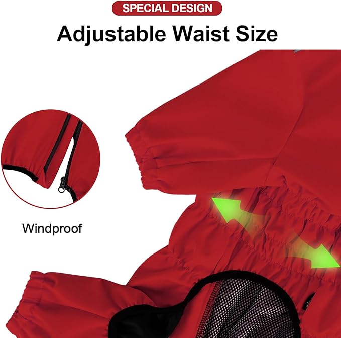PINA Dog Raincoat - Waterproof Jacket with Hood, Lightweight Dog Rain Coat, Poncho with Reflective Strap and Pocket for Wet Weather, Full Wrap Design for Full Protection