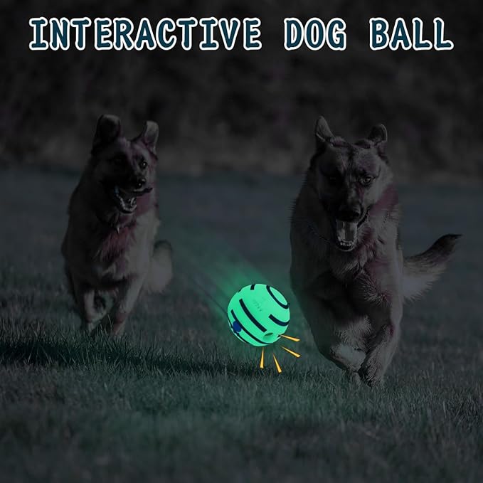 HYQ Glowing Small Dog Toys, Interactive Dog Toys Ball, Squeaky Dog Toys for Small Medium Large Dogs, Puppy Ball Dog Toys to Keep Them Busy (Glow Ball, 5.51 inch)