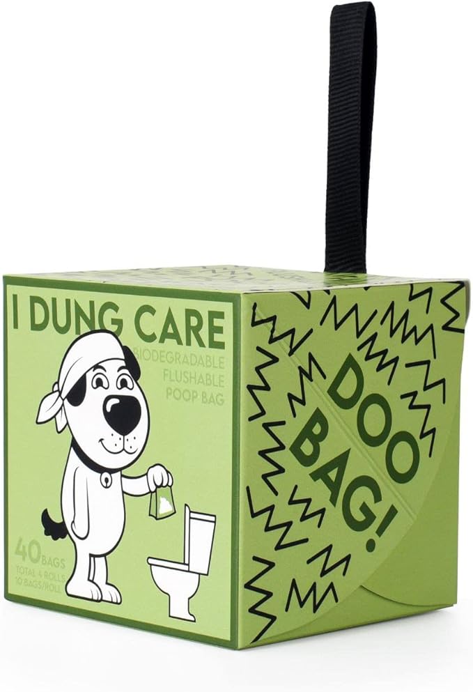 FLUSHABLE dog poop bag - 100% biodegradable - 100% water soluble dog waste bag - eco friendly