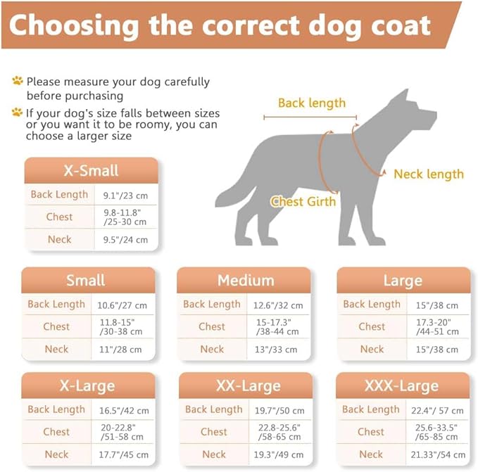 Fleece Hoodie, Windproof Waterproof Coat, Winter Warm Jacket, Cold Weather Pet Apparel Clothes Vest for Small Medium Large Dog Khaki, L