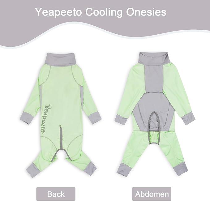Yeapeeto Dog Sun Protection Cooling Suit UPF 50+, Quick-Dry Breathable Jumpsuit for Large & Medium Dogs, Outdoor Dirt-Resistant Shedding Control Pet Apparel (Chartreuse, 7X-Large)