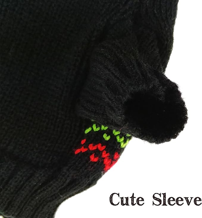 PETCARE Dog Christmas Sweater Black Ugly Funny Cute Cartoon Reindeer Cat Sweaters Jumper Holiday Dog Clothes Puppy Sweaters for Small Medium Large Dogs Fall Winter Outfits Xmas Dogs Costume,Medium