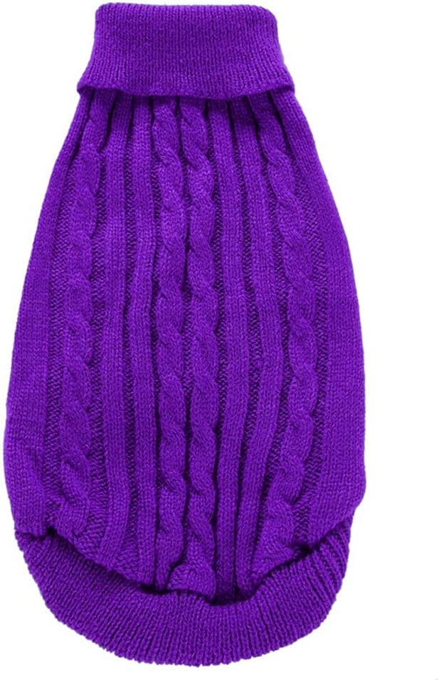 Dog Sweater for Small, Medium, Large Dogs - Warm Winter Turtleneck Pet Clothes for Cats and Puppies - Cute Classic Christmas Coat for Girls and Boys