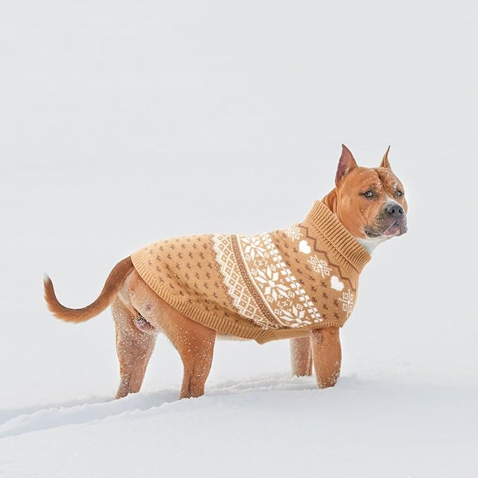 SCENEREAL Dog Sweaters for Small Dogs - Soft, Warm Turtleneck Small Dog Sweater, Ugly Knit Dog Christmas Outfits for Dachshund, Chihuahua, Pug, Yorkie,Winter Pet Clothes Girl Boy, XS
