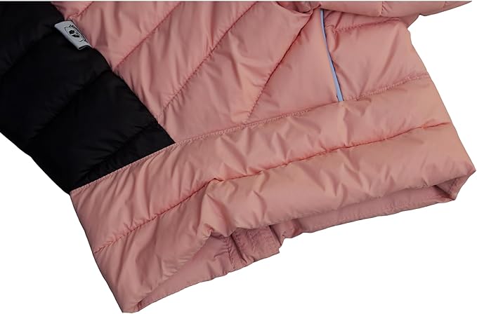 lovelonglong Dog Coat Dog Warm Jacket, 4 Legs Covered Waterproof Windproof Reflective Warm Dog Vest, Zippered Adjustable Outdoor Dog Snow Jacket for Small Medium Large Dogs Lotus Pink XXL
