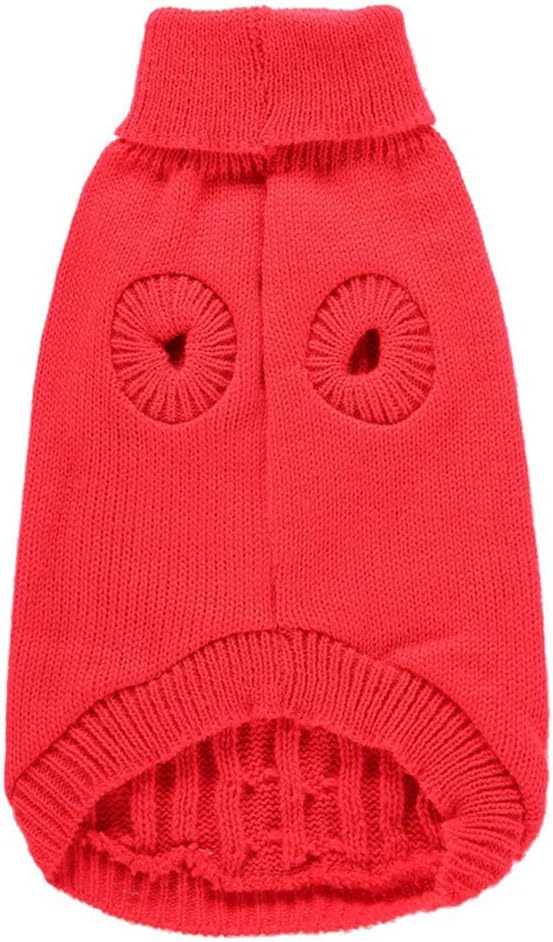 Classic Turtleneck Pet Sweater - Warm Dog & Cat Coat for Small, Medium & Large Dogs - Cute Winter Christmas Sweaters for Girls & Boys
