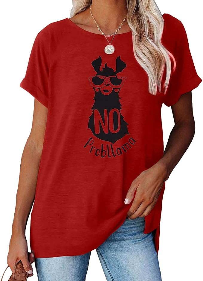 NIUBIA Women's T Shirts Summer Tops Simple Heart Graphic Shirts Sayings Short Sleeve Vacation Casual Blouse Thankful Tee
