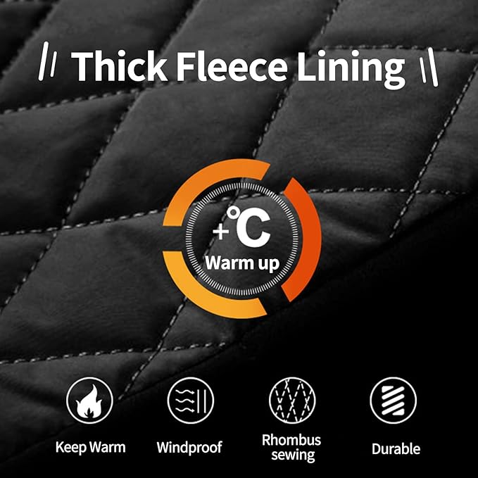 CuteBone Winter Dog Coat - Waterproof Windproof Jacket Reversible Vest, Soft Thick Cold Weather Coat with Leash Hole for Small Medium Large Dogs