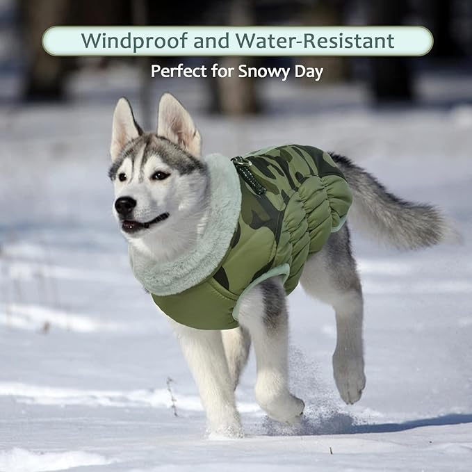 Lelepet Dog Coat Warm Dog Winter Coat Waterproof Dogs Jacket with Harness Built in Reflective Pet Fleece Vest Zip-Up Cold Weather Coats for Extra Large Dogs Turtleneck & Windproof Coats Great Dane 3XL