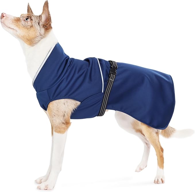 Goldpaw Rainpaw Waterproof Dog Raincoat - Durable Dog Rain Jacket for All Seasons - Easy to Wear, Adjustable, Premium Pet Outerwear - Made in The USA - Machine Washable - Navy - Size 20