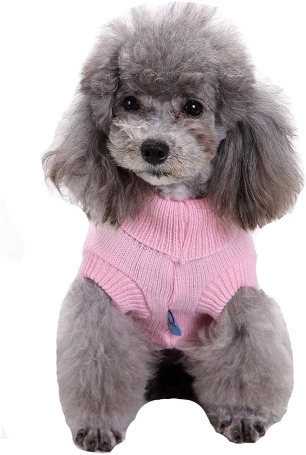 Dog Sweater, Warm Dog Sweaters for Small Dogs Medium Large Dogs, Cute Winter Classic Turtleneck Pet Sweater Cat Sweater Dog Clothes Coat Dog Christmas Sweaters for Girls Boys Dog Puppy Cat