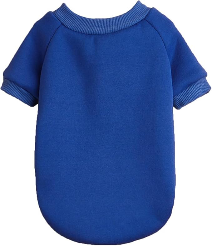 Puppy Sweater for Small Dogs Clothes Warm Winter Cat Clothe Pet Sweatshirt Knitwear Doggie Kitten Clothing, Blue, Small