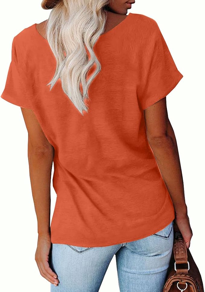NIUBIA Women's T Shirts Summer Tops Simple Heart Graphic Shirts Sayings Short Sleeve Vacation Casual Blouse Thankful Tee