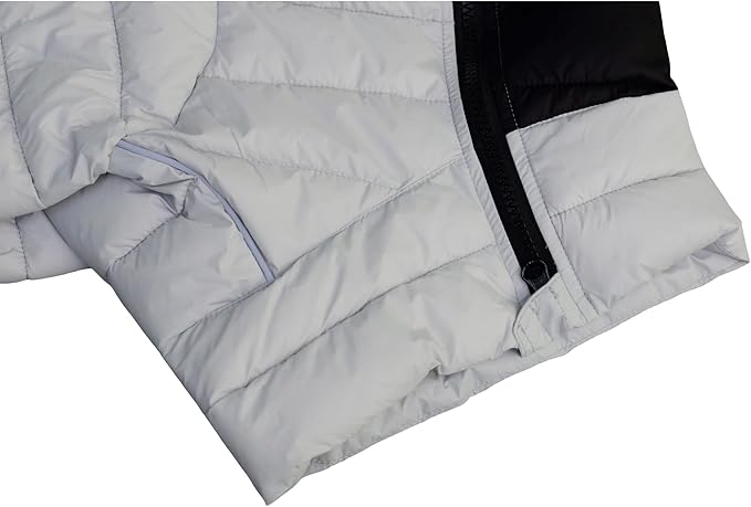 Dog Warm Jacket, Outdoor Snow Covered Reflective Windproof, Adjustable M/L Zippered Vest for Medium to Large Dogs (Off White) M