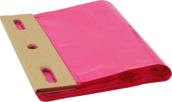 Zero Waste USA - The MITTN Bag® - MittN Dog Waste Header Bags with 7" gusset bottom creates a 'mitt' for easy pick-up - Fits all header dispensers - Pink 20 headers = 2,000 Bags