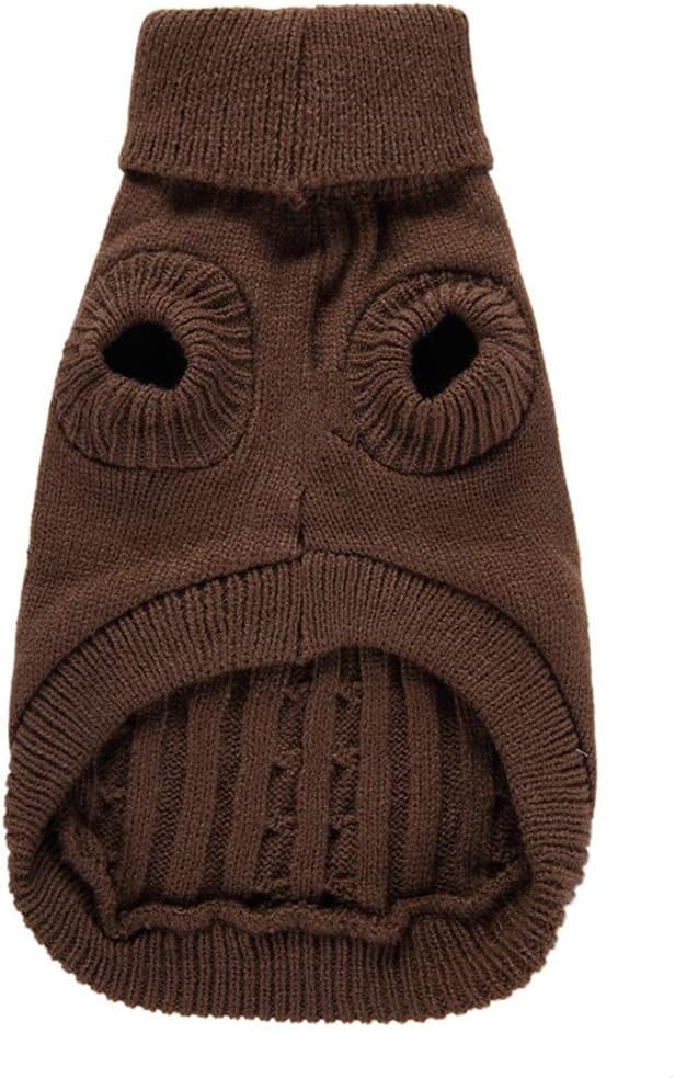 Warm Dog Sweater for Small, Medium, Large Dogs - Cute Winter Classic Turtleneck Pet Sweater for Cats - Christmas Clothes Coat for Girls Boys Puppy