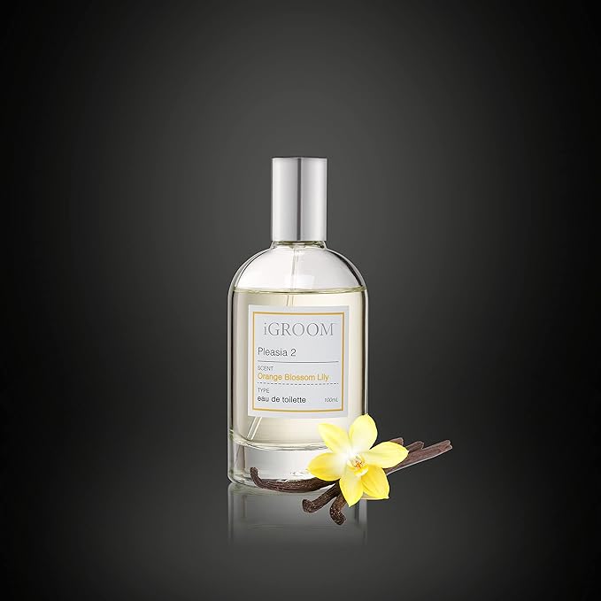 iGroom Pet Perfume Pleasia 2, Luxury Pet Beauty Care, Orange Blossom Scent, Long Lasting, 100ml