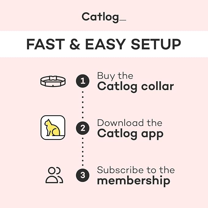 Health Tracker for Cats - Smart Cat Collar with Safety Breakaway Buckle for Indoor Cats, Wellness Alerts, Real-time Monitoring (Sakura, XS)