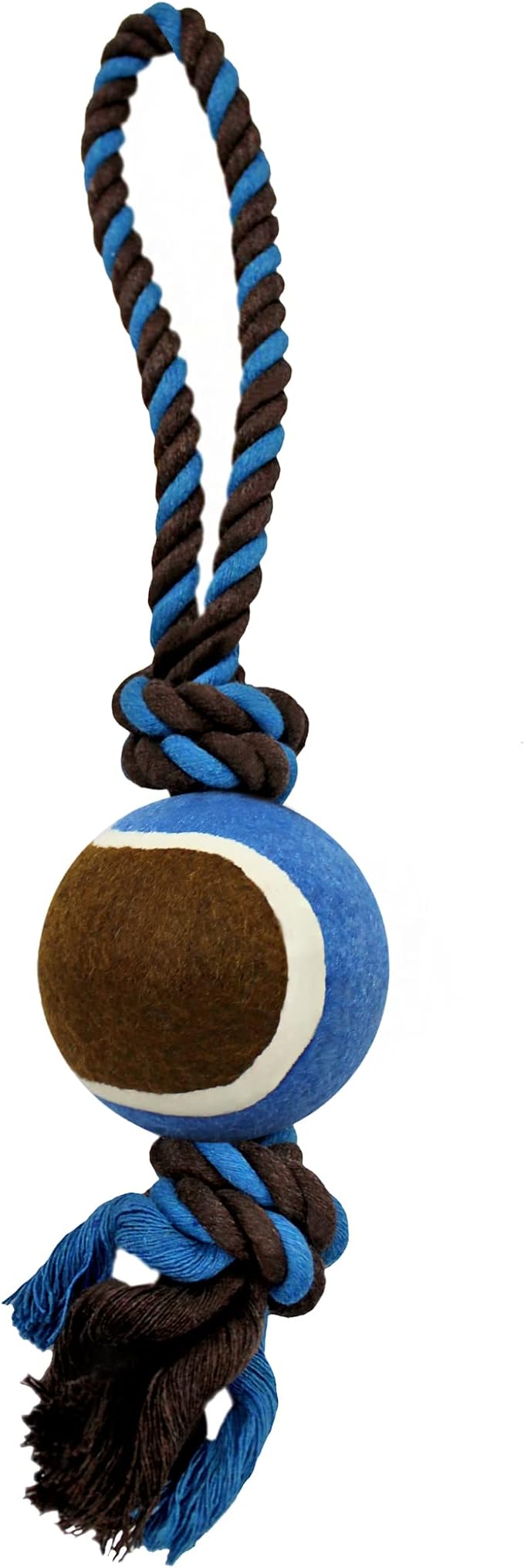 Dog Rope Toy with Tennis Ball, Nylon Rope with Balls, Fun Tug of War Toy for Dogs, Tough Dog Toy for Aggressive Chewers, Eskimo, Terrier, Beagle & More (3 Set Rope Dog Toy Red Ball)
