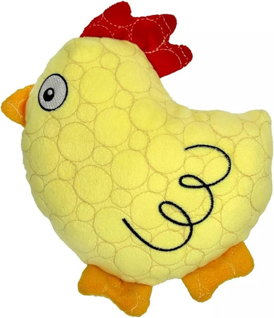 Bite Force - Durable & Strong Dog Toy Yellow Chicken with Squeaker, Kevlar-Reinforced Seams for Aggressive chewers.