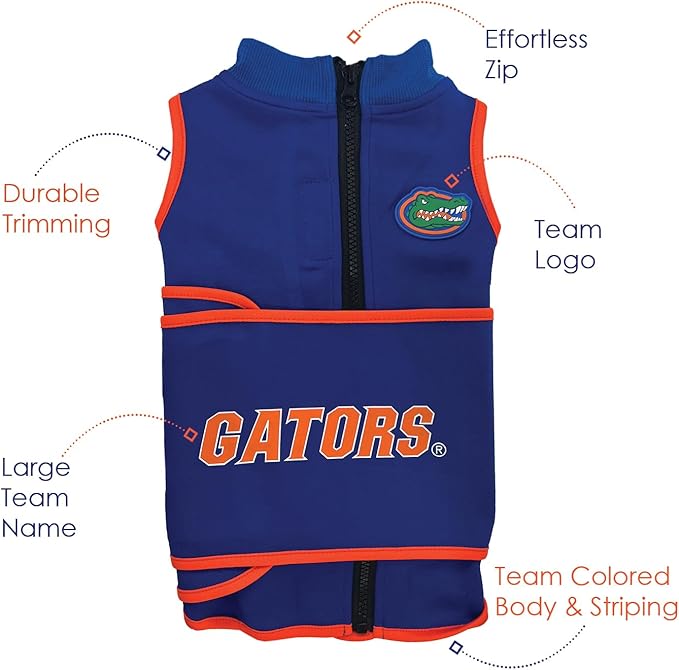 NCAA Florida Gators Dog Anxiety Shirt Calming Soothing Vest, for Dogs & Cats with Anxiety, Fears, Fireworks, Loud Noises, Dark, Lonely Keeps Dogs Calm & Feeling Safe, Relaxing Jacket, Small