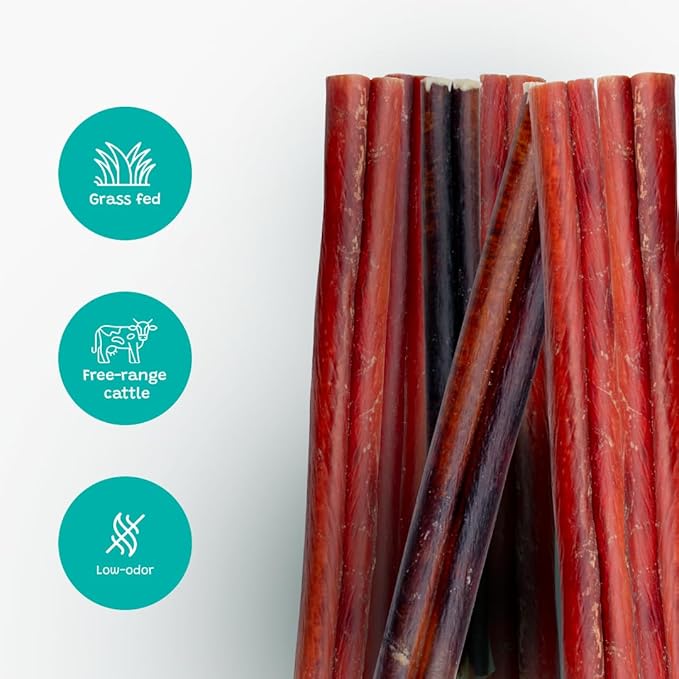Bully Sticks 6–7" — 8 oz | Natural Single-Ingredient, Long-Lasting Dog Chews; Dental Support Treats for Small, Medium & Large Dogs
