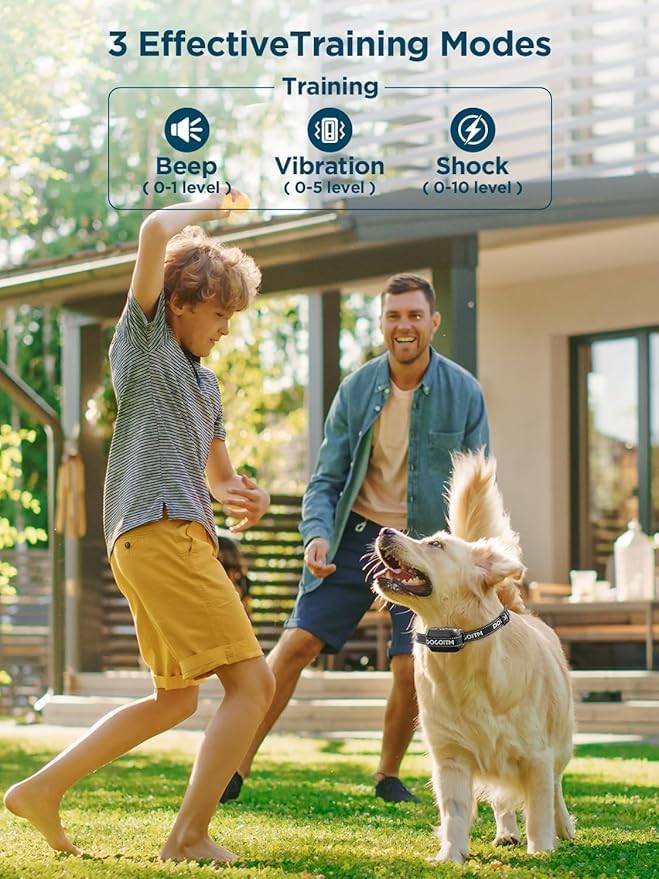 Wireless Dog Fence, GPS Wireless Dog Collar with 3 Correction Modes, Pet Containment System with AI Smart Signal, Electric Dog Fence Collar for Outdoor Use Only.