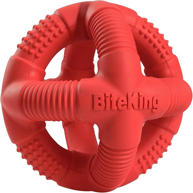 Natural Rubber Dog Balls for Large Aggressive Chewers - Lifetime Replacement - Indestructible and Durable Dog Toys for Large Breed, Red