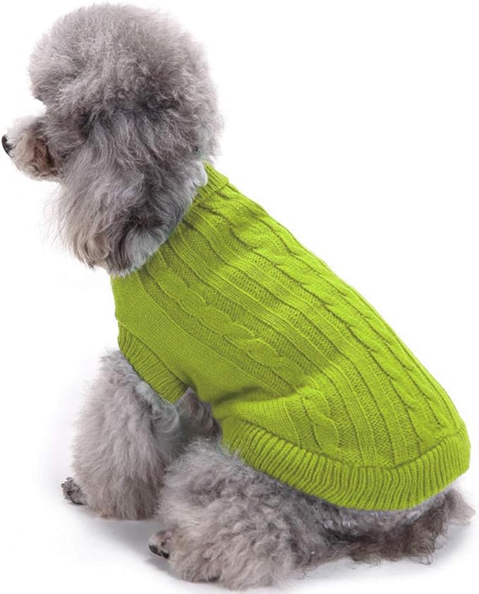 Dog Sweater for Small, Medium, Large Dogs - Warm Winter Turtleneck Pet Clothes for Cats and Puppies - Cute Classic Christmas Coat for Girls and Boys