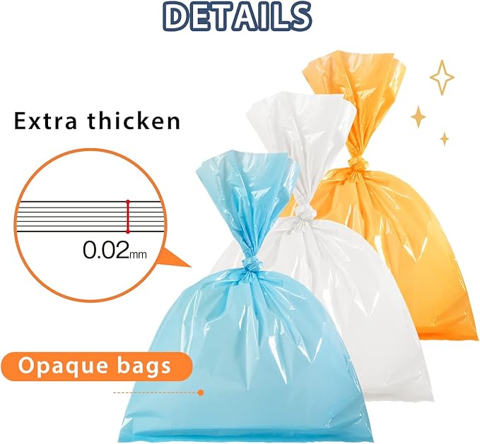Odor Sealing Waste Disposal Bags L/120 Count Cat Litter Bags Unscented Cat poop bags Large Capacity Diaper Disposal or Pet Waste Bags[Color:Blue]