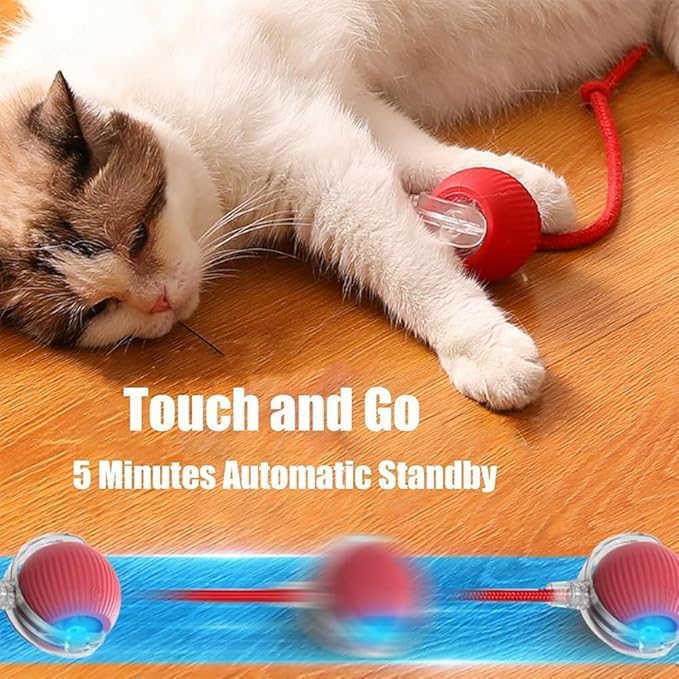 2025 New Electric Dog Ball Toy,Electric Ball Dog Toy for Cat,360° Smart Automatic Interactive Rolling Dog Ball, Smart Interactive Pet Toy Ball,Automatic Dog Toy,Interactive Dog Toys,Gift for Kids