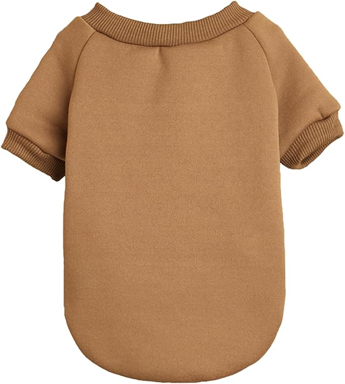Puppy Sweater for Small Dogs Clothes Warm Winter Cat Clothe Pet Sweatshirt Knitwear Doggie Kitten Clothing, Coffee, XX-Small