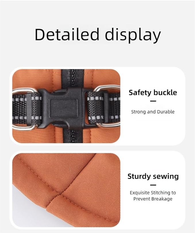 Warm Dog Coat Reflective Jacket, Waterproof Winter Coat for Dogs Turtleneck Dog Clothes for Cold Weather (Black, L(Chest:15.7-18.9",Neck:(15.3"))