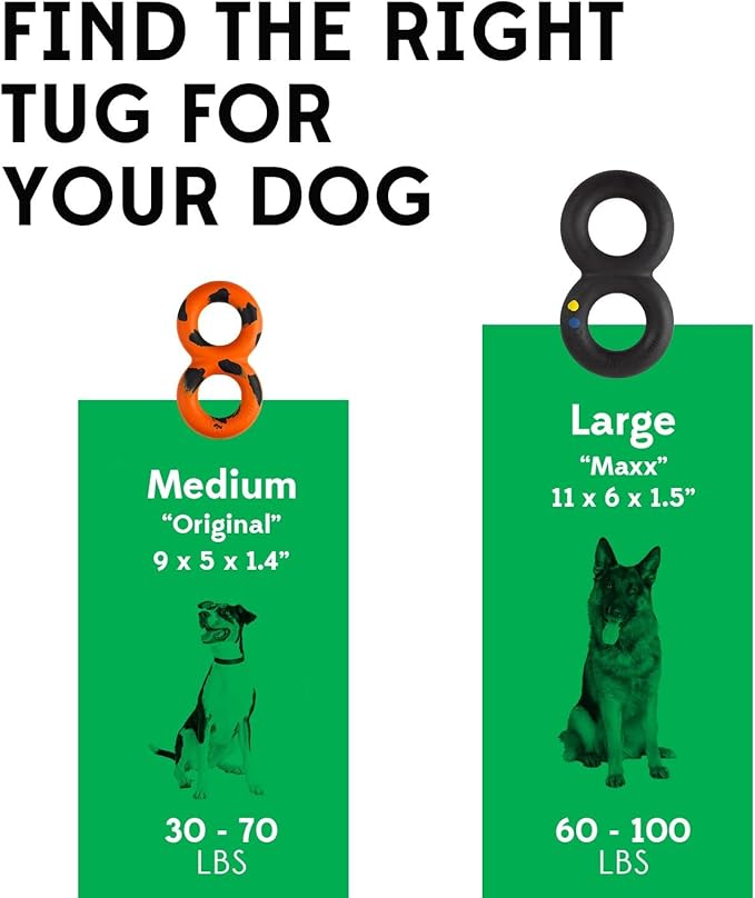 Goughnuts — Dog Toys for Aggressive Chewers | Virtually Indestructible Pull Toy for Breeds Such as Pit Bulls and German Shepherds | Heavy Duty Tug Dog Toy | Medium | Orange