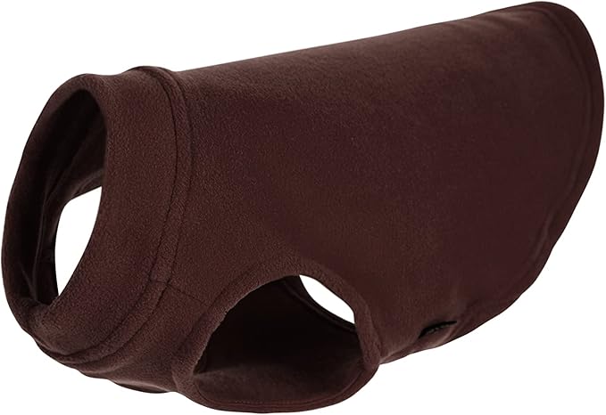 Gooby - Stretch Fleece Vest, Pullover Fleece Vest Jacket Sweater for Dogs, Brown, Small