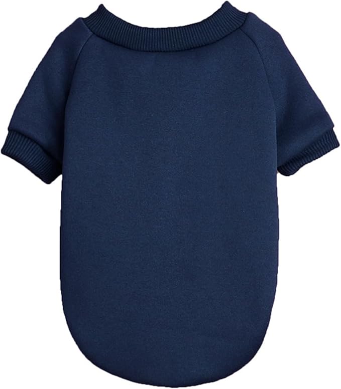 Puppy Sweater for Small Dogs Clothes Warm Winter Cat Clothe Pet Sweatshirt Knitwear Doggie Kitten Clothing (X-Large, Navy)