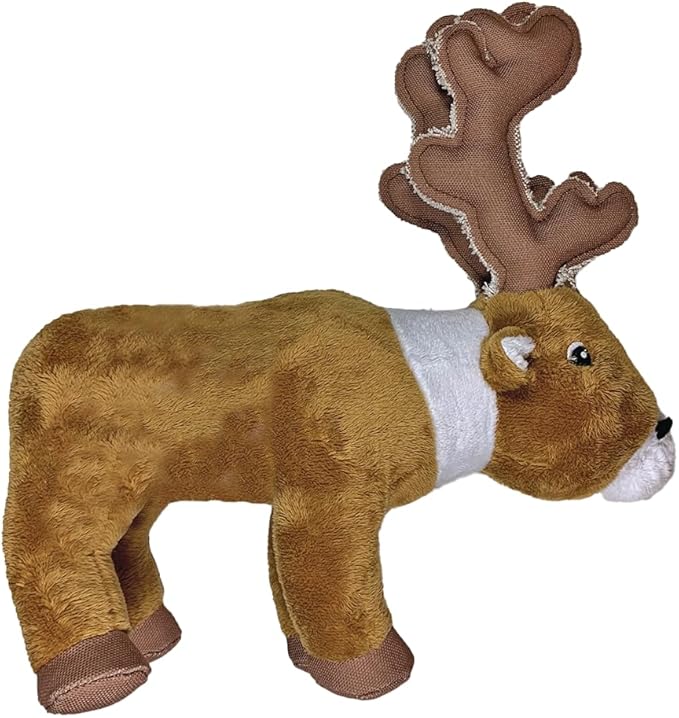 Spunky Pup Clean Earth Plush Caribou | Made from 100% Recycled Water Bottles | Large