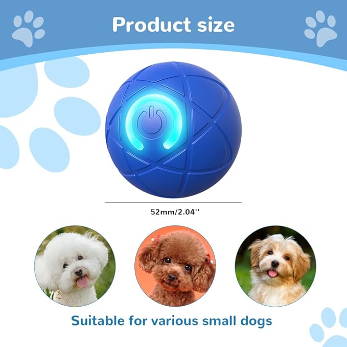2025 New Dog Ball for Large Dogs, 2PCS Interactive Dog Ball Toy Vibrating Balls, Smart Shaking Pet Bounce Electric Balls Automatic Moving Pet Toy for All Dogs (A1+A2)
