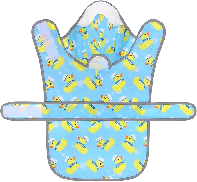 HDE Dog Raincoat with Clear Hood Rain Jacket Poncho for Small Medium Large Dogs Sailor Ducks Blue - XL
