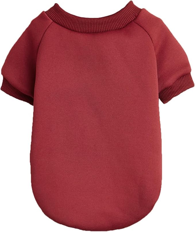 Puppy Sweater for Small Dogs Clothes Warm Winter Cat Clothe Pet Sweatshirt Knitwear Doggie Kitten Clothing, Wine, Medium