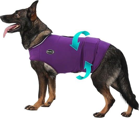 Dog Anxiety Vest, Skin-Friendly Thunder Jacket for Dogs, Dog Calming Shirt for Thunder, Fireworks, Vet Visits and Separation - Keep Pet Calm Without Medicine, Fit for Small Medium Large Dogs