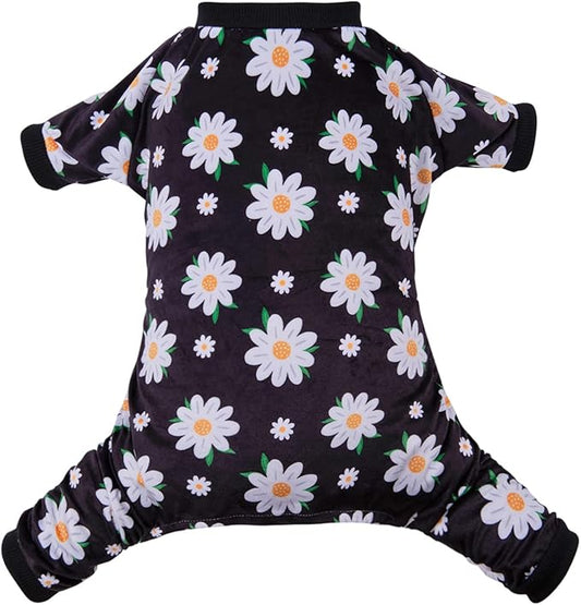CuteBone Small Dogs Outfit Soft Puppy Onesies Pjs Dog Pajamas Pet Coat Cat Apparel Comfy Doggie Jumpsuit Bodysuit for All Seasons P221S