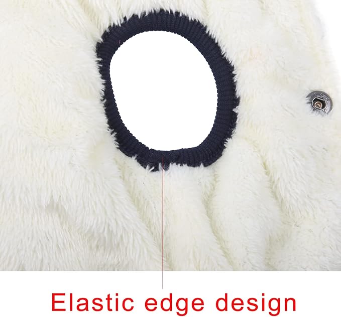 Fleece Lined Warm Dog Jacket for Winter Cold Weather,Soft Windproof Large Dog Coat,Blue XXXL