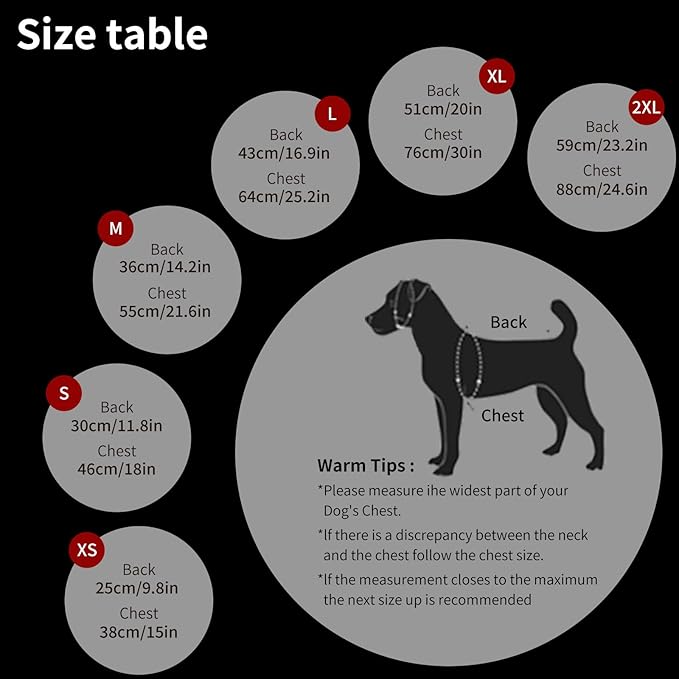 Warm Dog Jacket - Reflective Fleece Vest with Built-in Harness, Waterproof Windproof Snow Jacket for Small Medium Dogs, Black XS