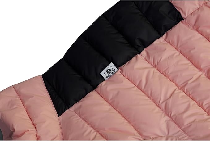 Lovelonglong Dog Coat - Warm Jacket, 4 Legs Covered Waterproof Windproof Reflective Dog Vest, Zippered Adjustable Outdoor Snow Jacket for Small to Large Dogs - Lotus Pink
