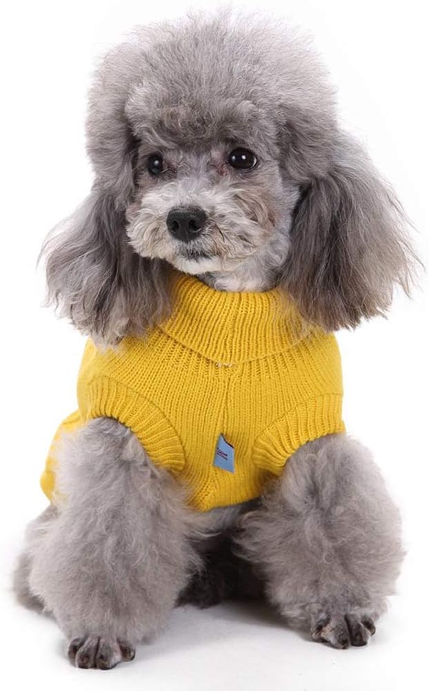 Dog Sweater, Warm Turtleneck Pet Sweater for Small Medium Large Dogs, Cute Winter Classic Cat Sweater Clothes Coat Christmas Sweaters for Girls Boys Puppy