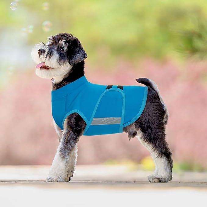 MIGOHI Dog Anxiety Relief Coat,Comfort Anxiety Vest for Dogs,Adjustable Dog Anxiety Calming Wrap for Fireworks,Thunderstorm,Travel,Separation,Anxiety Jacket for Medium Dogs,M,Blue