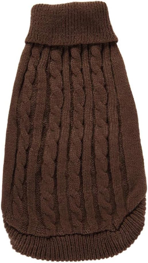 Dog Sweater for Small, Medium, Large Dogs - Warm Winter Turtleneck Pet Clothes for Girls Boys Puppy Cat - Cute Classic Christmas Coat