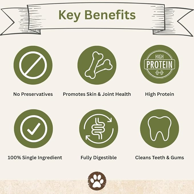 Top Dog Chews - 6 Inch Cow Tails, High-Protein Dog Treats, 100% Naturally Sourced Dog Chew from Free Range Grass-Fed Cattle, Beef Bull Puppy Treats